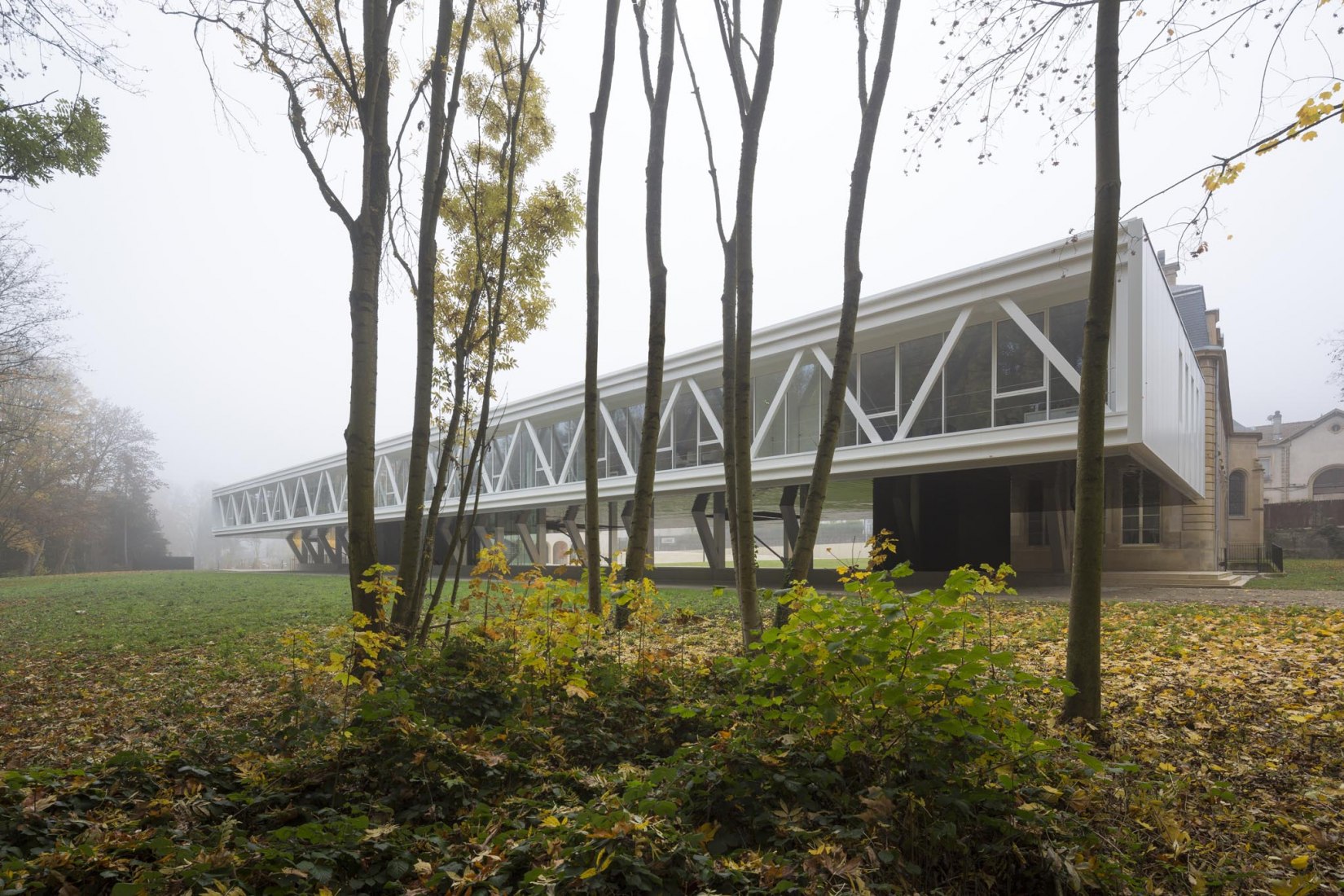 Transformación del castillo de Wendel en un centro cívico, Hayange, Moselle, arquitecto Pierre-Louis Faloci, 2014-2016. Fotografía por Daniel Osso