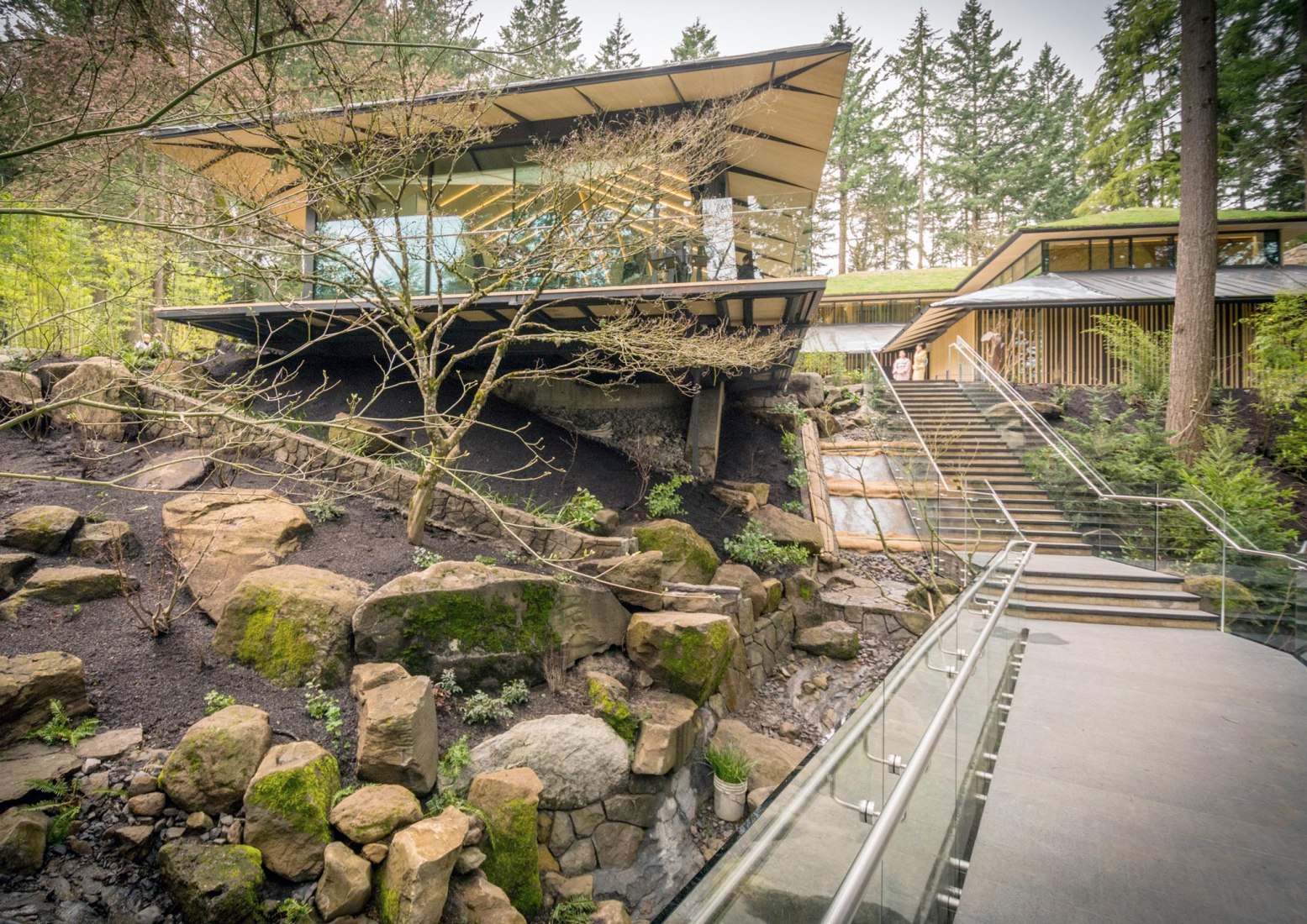 Portland Japanese Garden Expansion by Kengo Kuma. Photograph by Bruce Foster