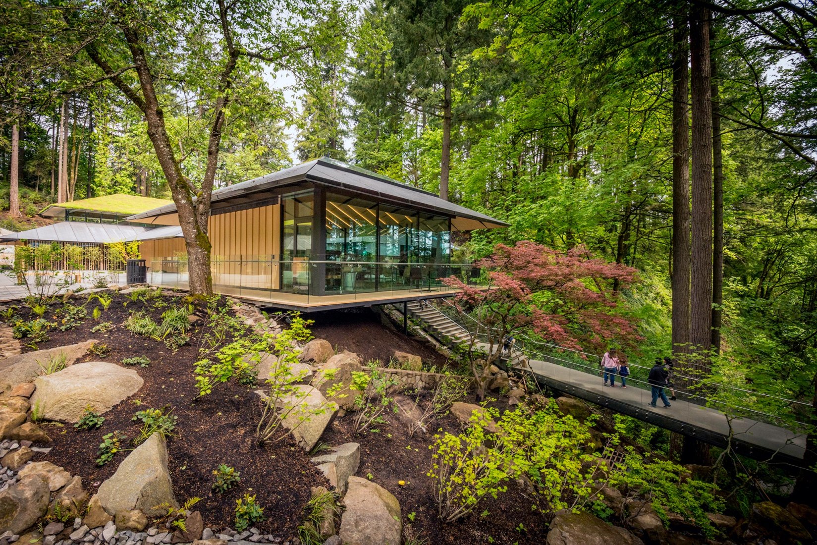 Portland Japanese Garden Expansion by Kengo Kuma. Photograph by Bruce Foster