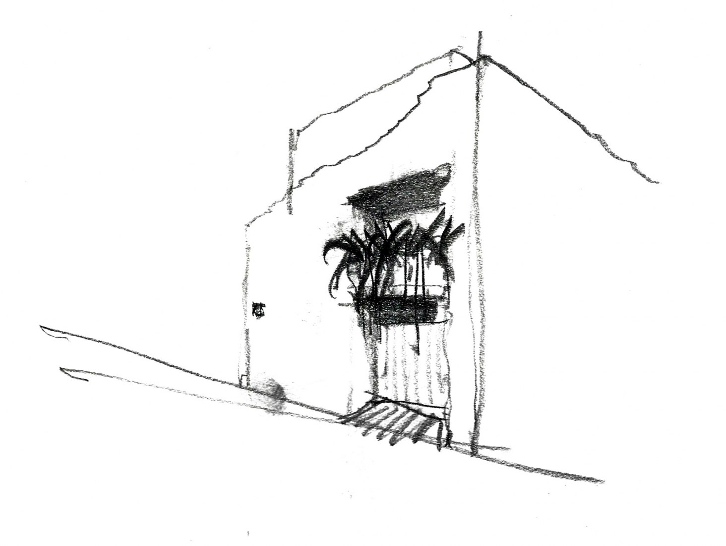 Sketch. Ederlezi House by Práctica Arquitectura.