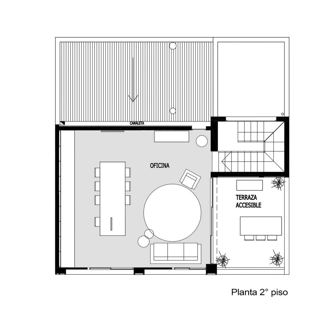 Second floor. Oficinas Larrañaga 92 by PSV Arquitectura