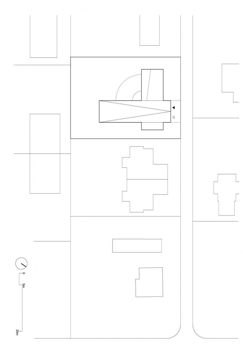 Plano de situación. Quadrant house, architecture details por Robert konieczny. 