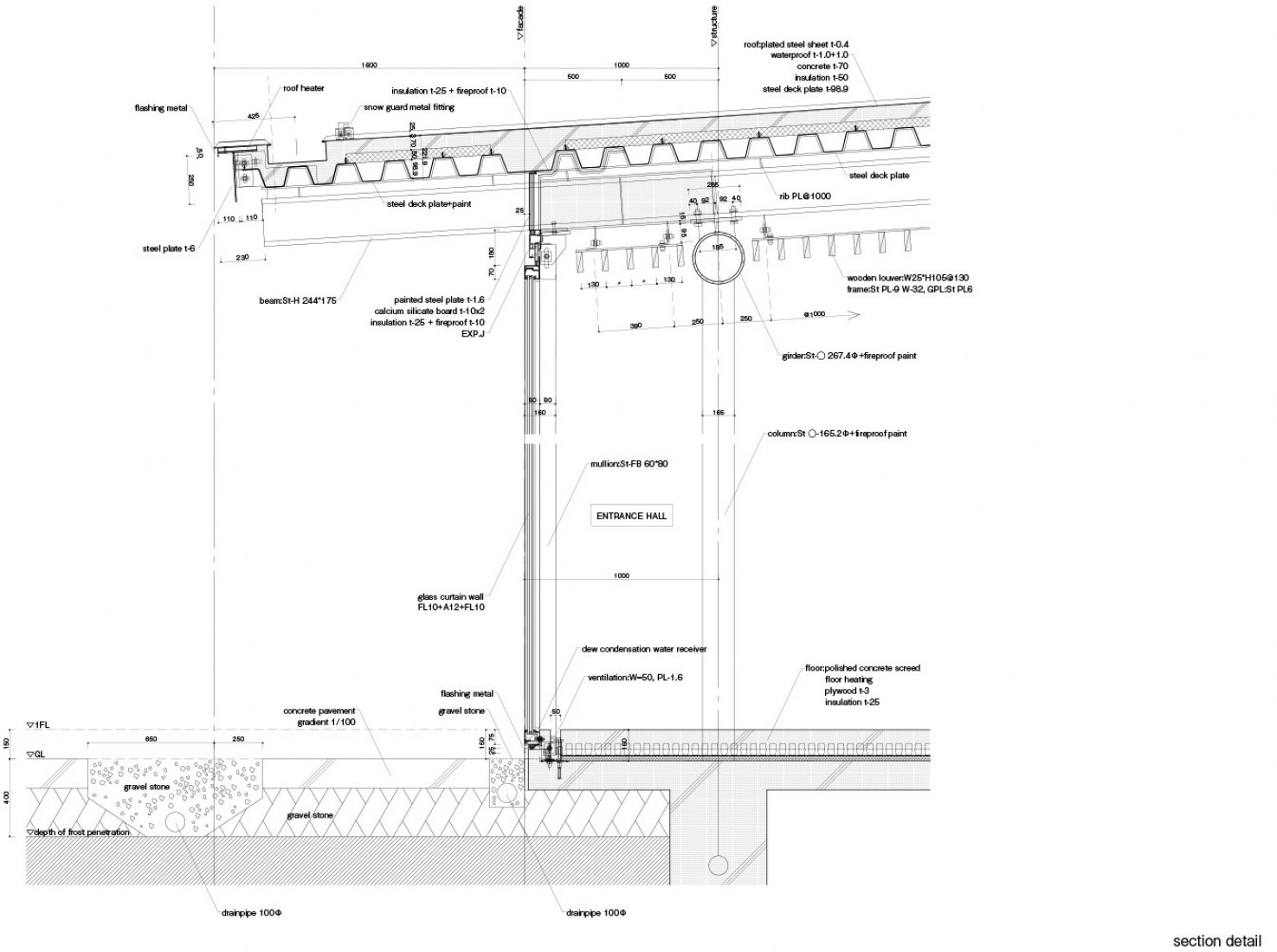 Constructive detail. Tsuruoka Cultural Hall by SANAA. Image courtesy of SANAA