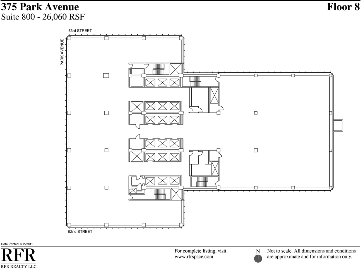 Floor 8. Seagram building by Mies van der Rohe  in association with Philip Johnson. Image courtesy of RFR.