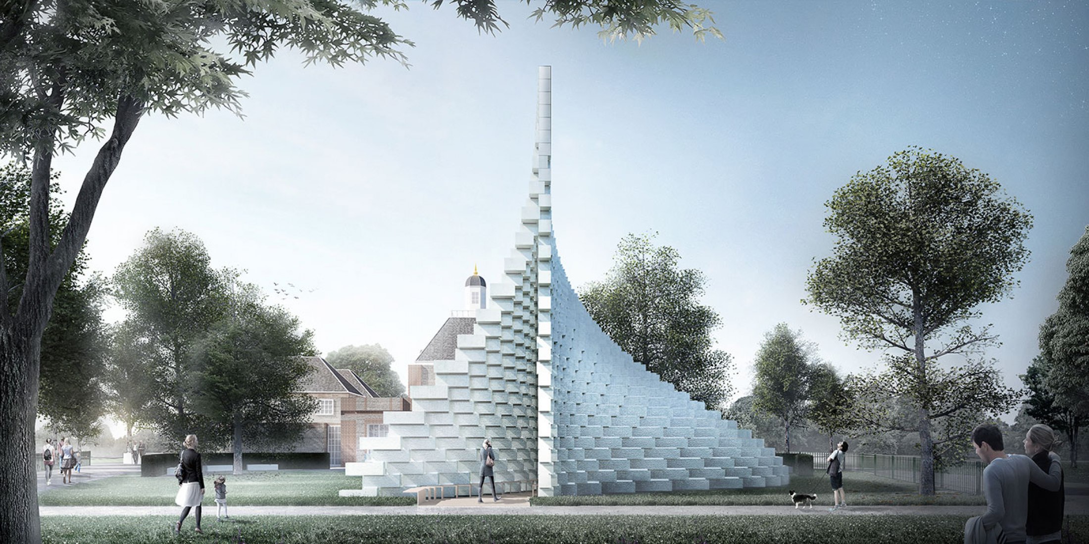Render. Pabellón de la Serpentine 2016 por Bjarke Ingels Group (BIG). Imagen © Bjarke Ingels Group (BIG).