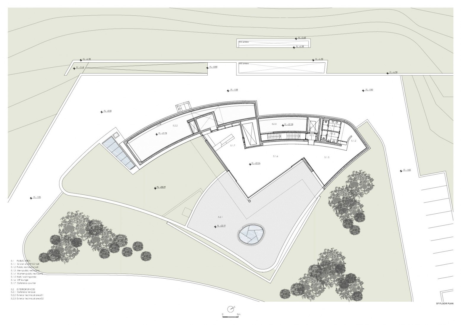 Planta quinta. MoAE - Museo de Educación Artística de Huamao por Álvaro Siza y Carlos Castanheira