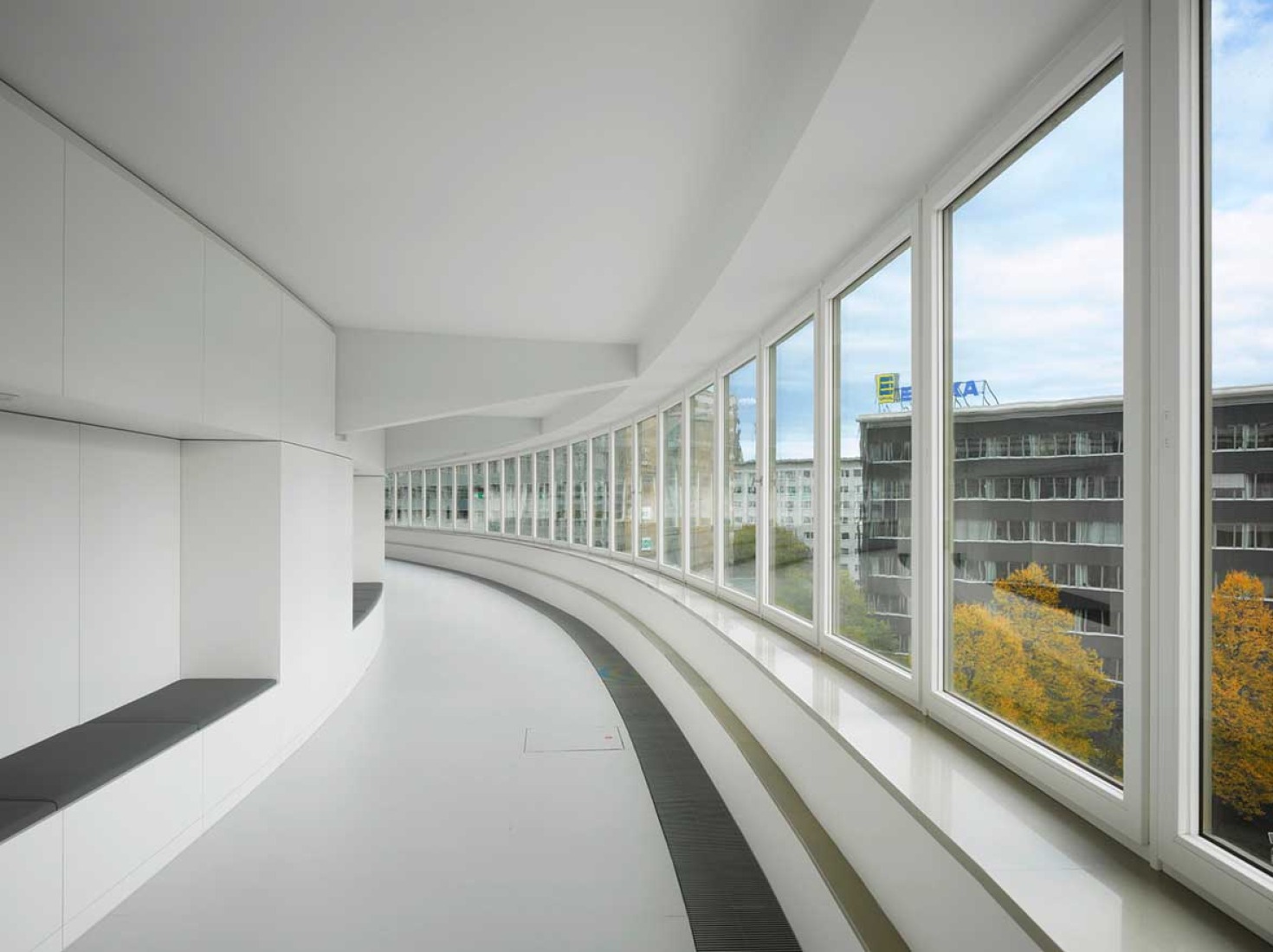 Inside view. Schocken building by Mendelsohn in Chemnitz restored by Auer Weber + Knerer and Lang. Photography © Roland Halbe.