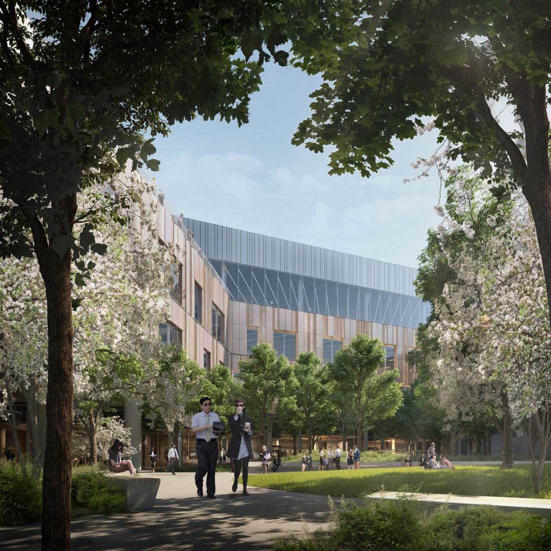 Rendering .Central Campus Building Commons. Courtesy of Snohetta and Methanoia