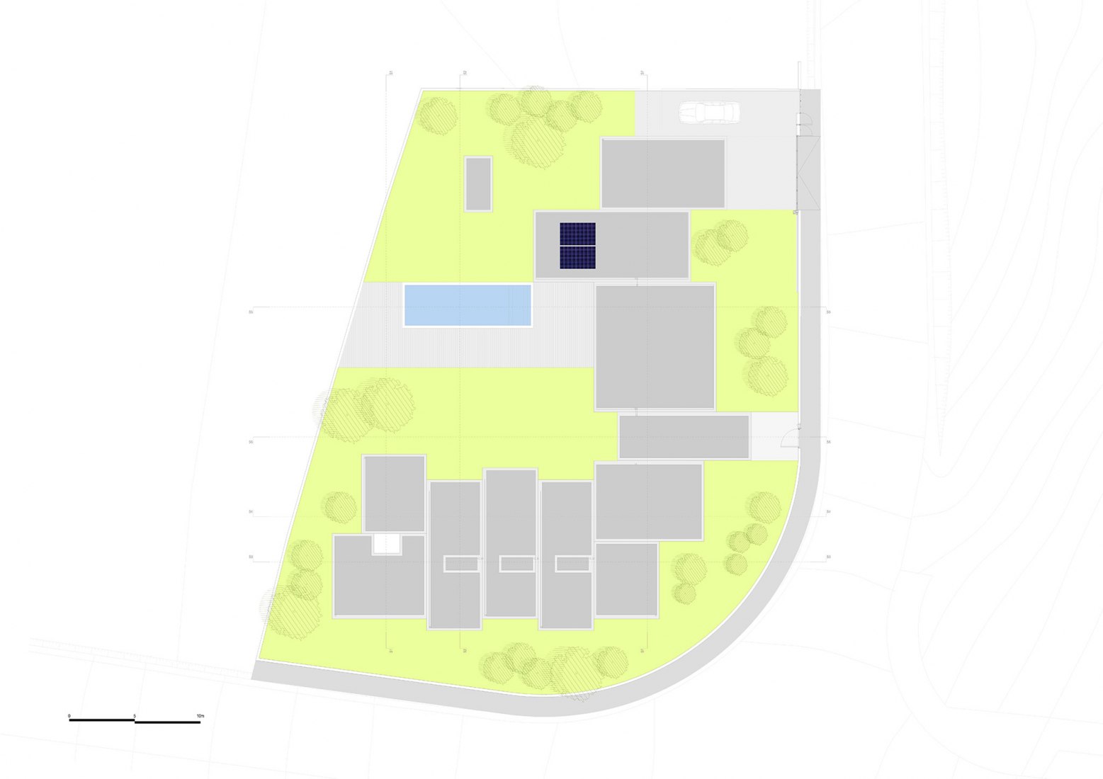 Planta de cubiertas. Casa MF por Spaceworkers.