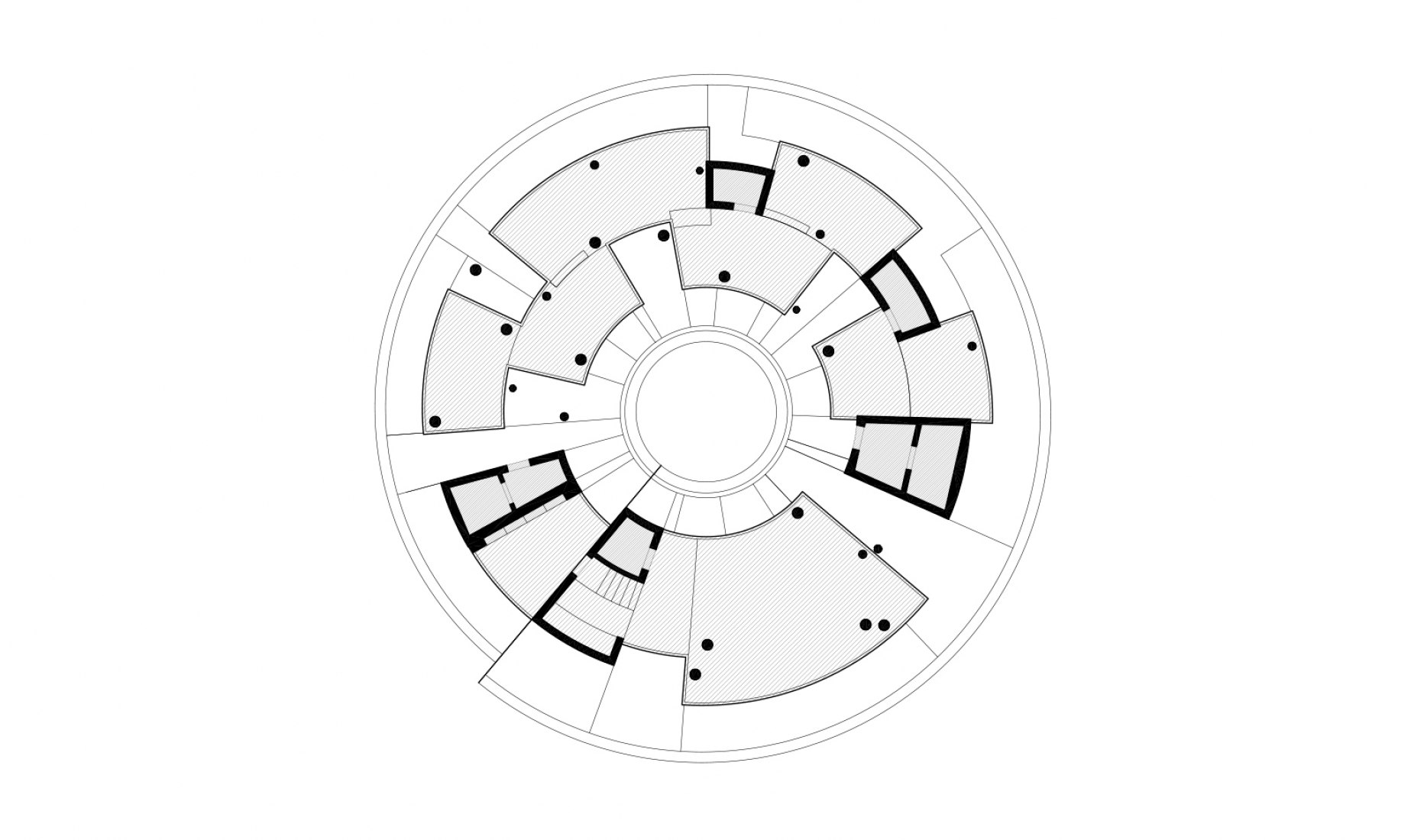 First floor plan. Office building. The Meles Zenawi Memorial Park by Studio Other Spaces. 