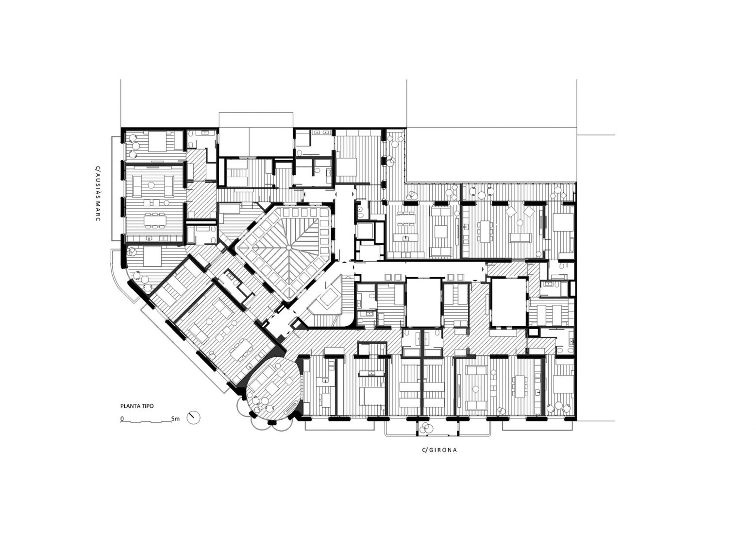 Planta tipo. Casa Burés por TdB Arquitectura.