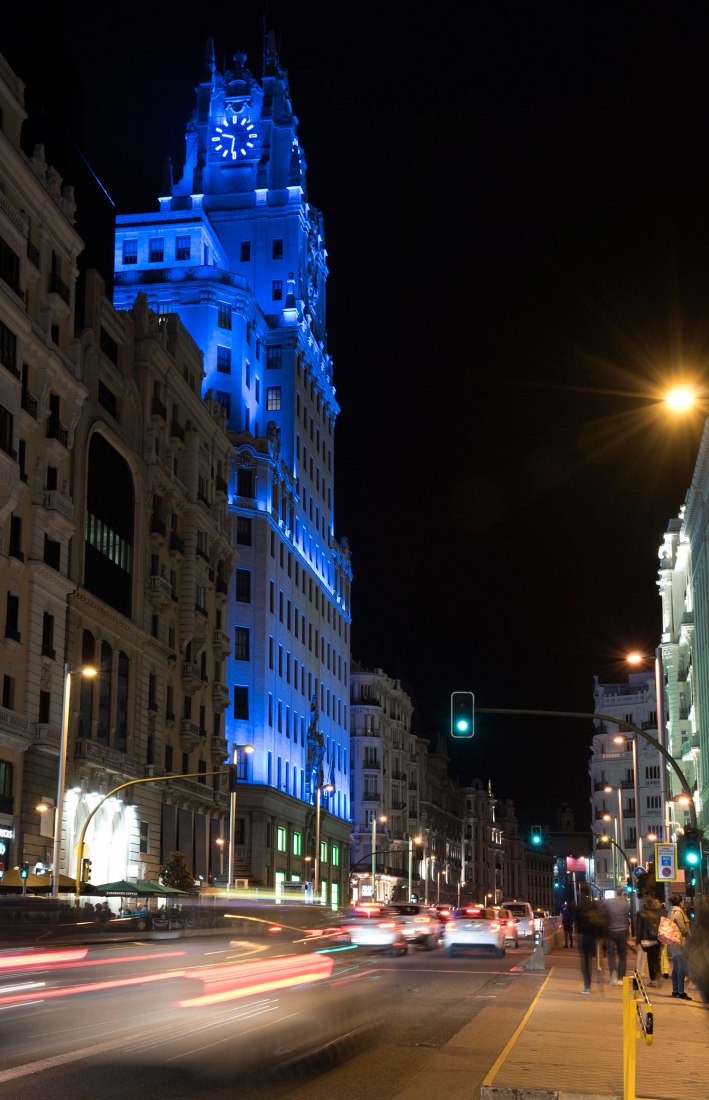 World Autism Day, 'Light it Up Blue'. Image courtesy of Telefónica
