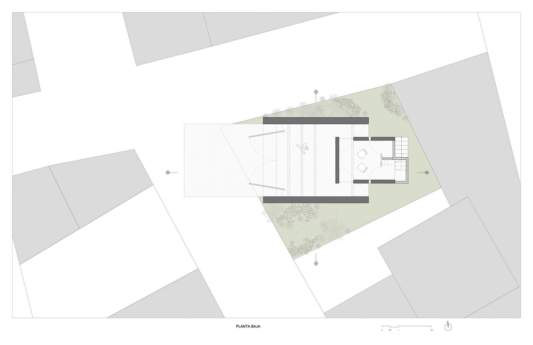 Planta baja. Capilla Musical Kithara por TO.
