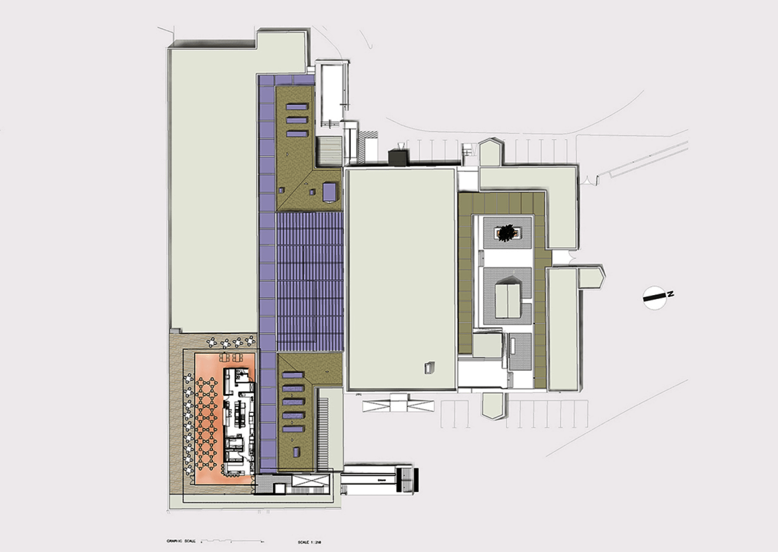 Planta 1. Universidad de Gibraltar por Xavier Ozores. Señala encima de la imagen para verla más grande.