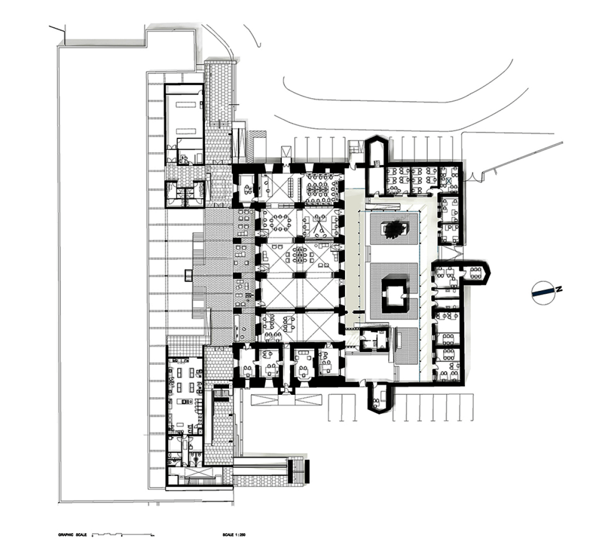 Planta 0. Universidad de Gibraltar por Xavier Ozores. Señala encima de la imagen para verla más grande.