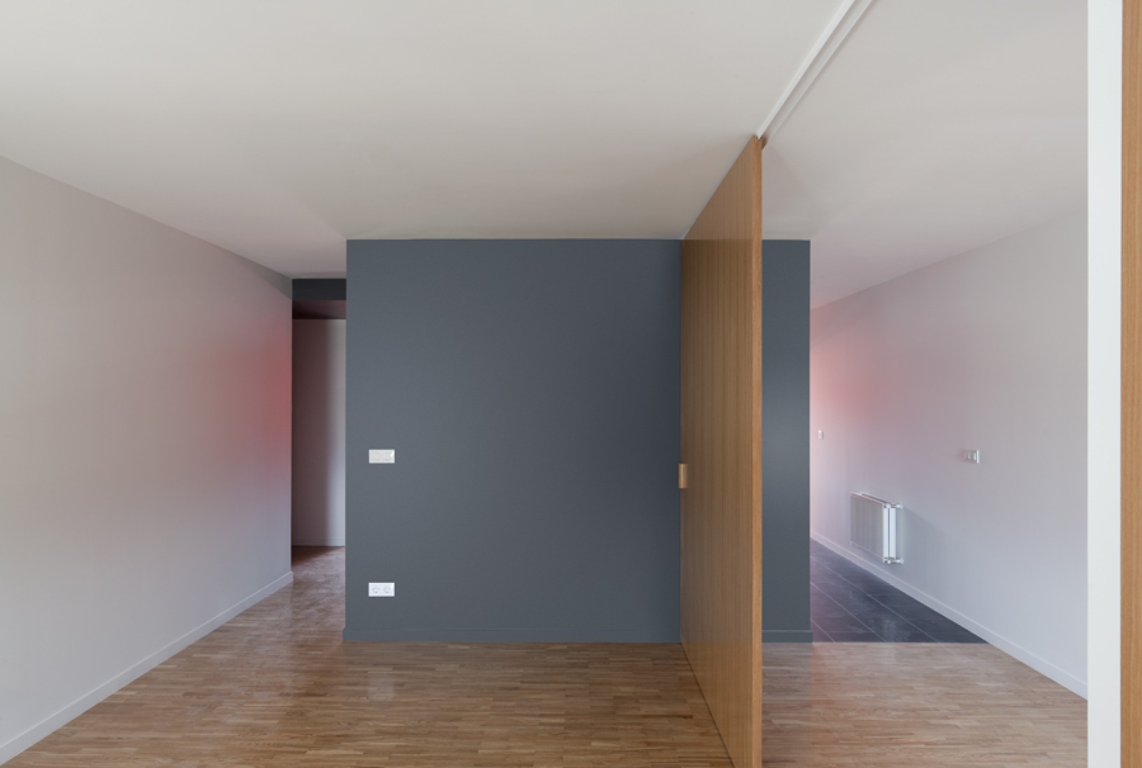 Vista interior de vivienda. 242 viviendas de protección ofcial por Iñaki Garai Zabala (ACXT Architects). Fotografía © Aitor Ortiz.