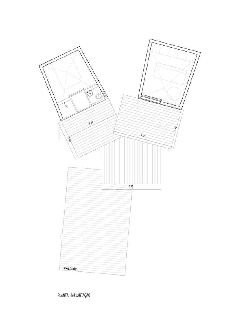 Plan. Cabanas no Rio. Aires Mateus. Courtesy of Nelson Garrido. 