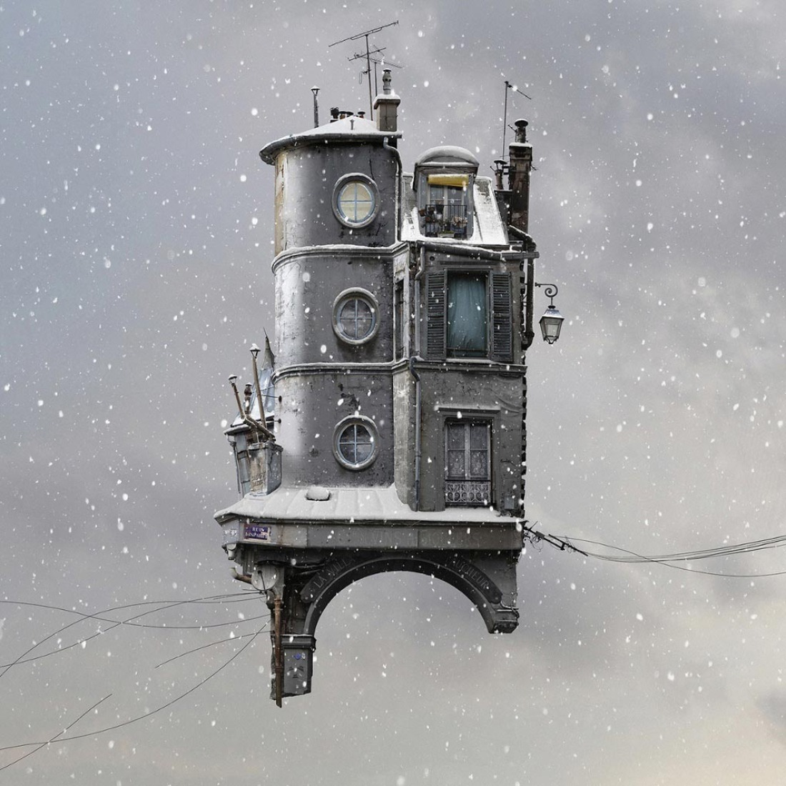 "Flying Houses" por Laurent Chehere. 