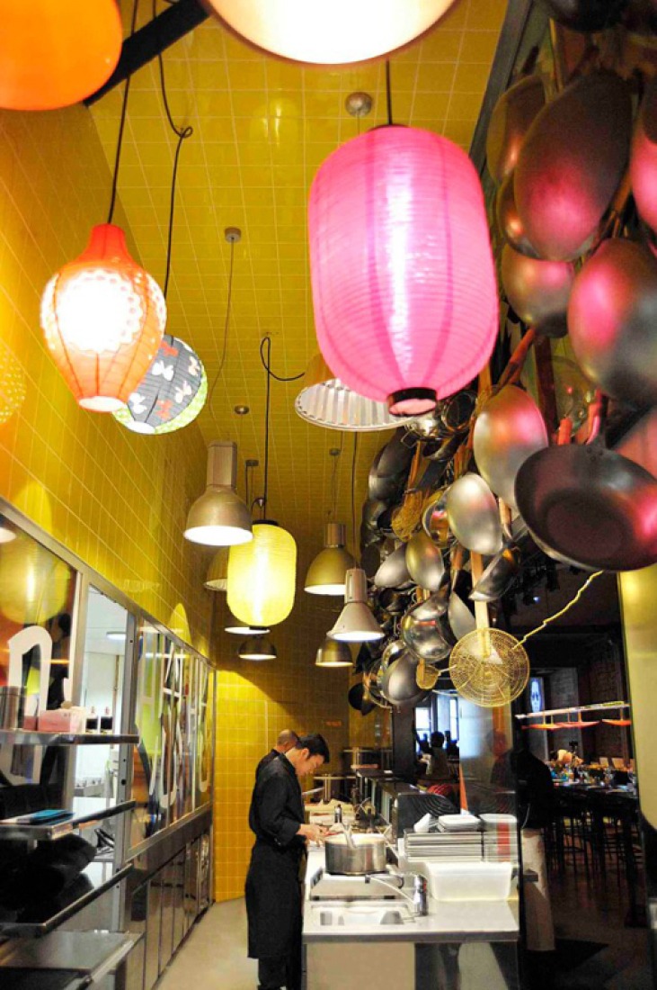 Kitchen. Miss Kō restaurant by Philippe Starck.