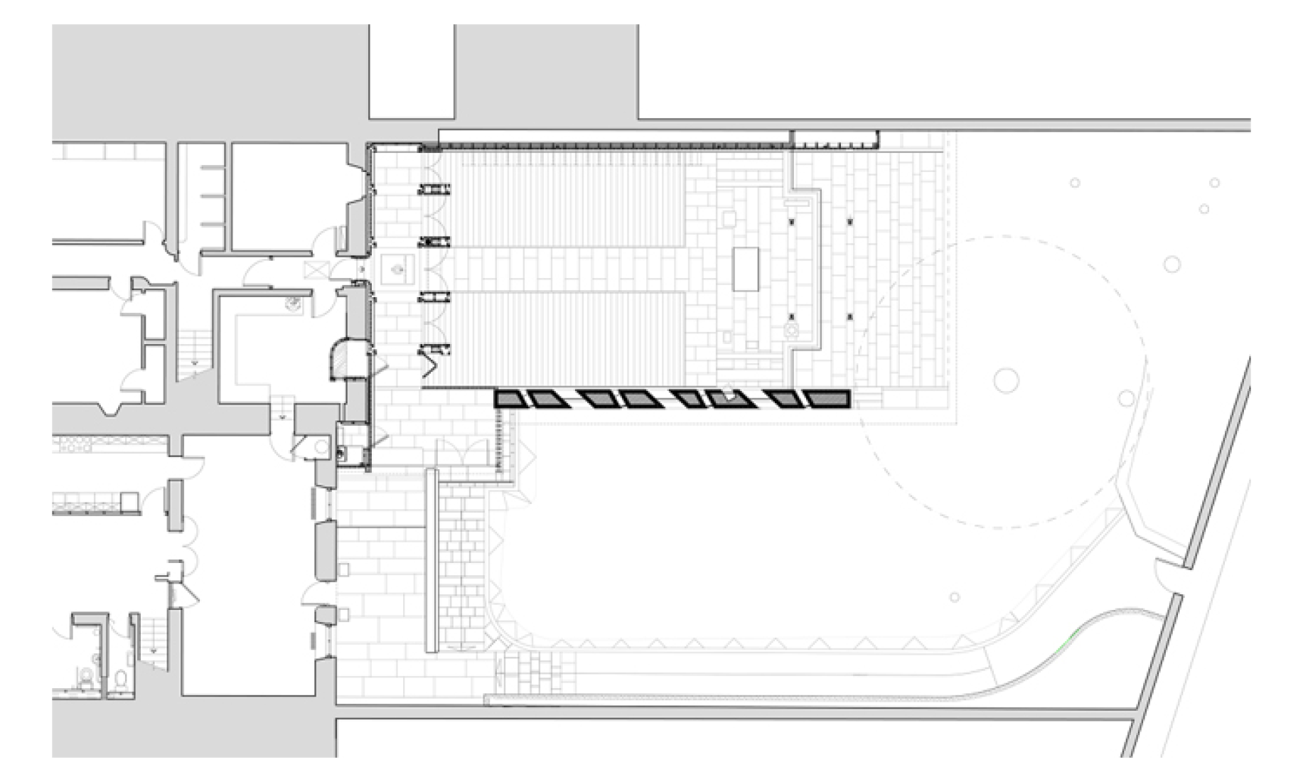 Planta. Capilla de San Alberto el Grande por Simpson & Brown Architects.
