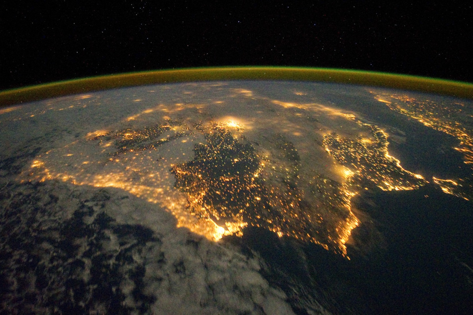 Península Ibérica. Fotografía ISS/NASA.