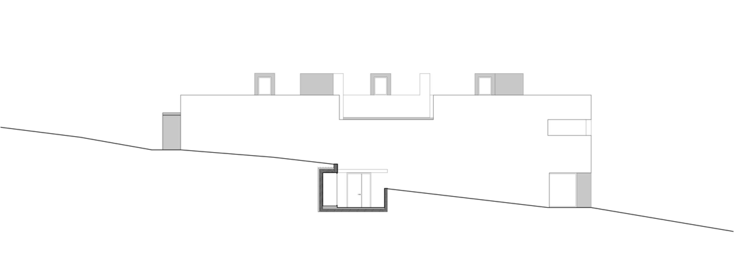 West elevation. Villa Extramuros. by Vora Arquitectura.