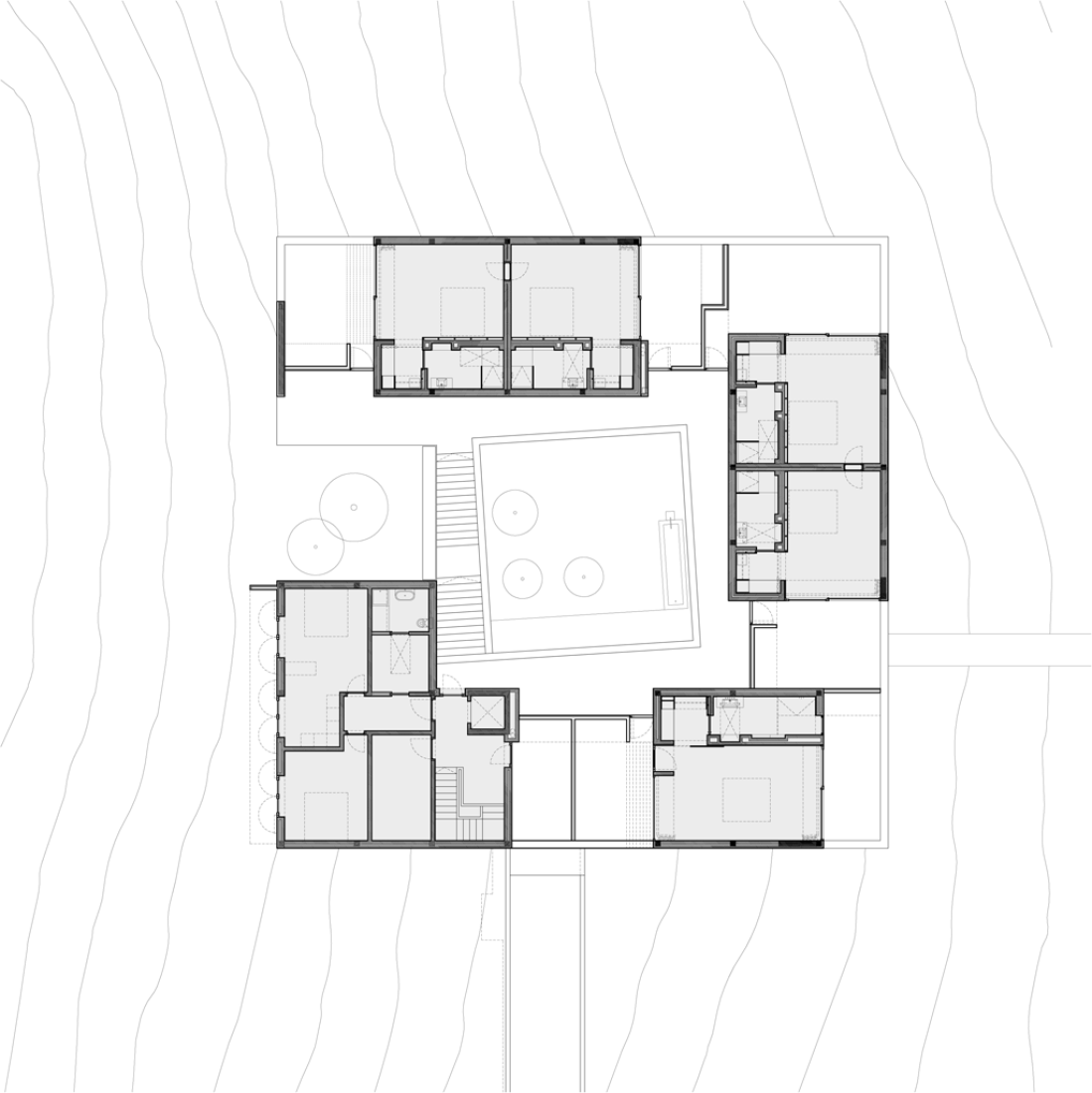 First Level. Villa Extramuros. by Vora Arquitectura.