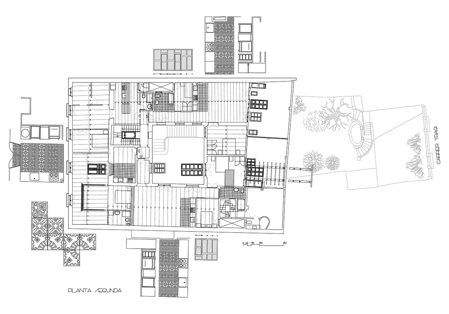 Second floor, Flats Renovation in Barcelona by EMBT. 