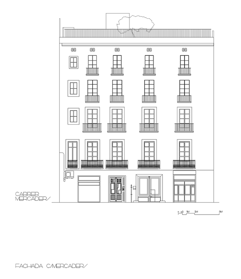 Elevation, Flats Renovation in Barcelona by EMBT.