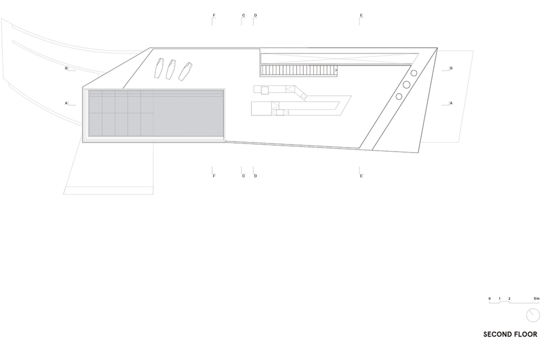 Roof level plan.  Jellyfish House by Wiel Arets Architects.