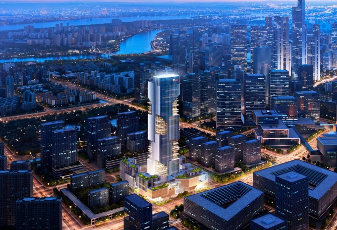 Visualización. JD Beacon por Büro Ole Scheeren.