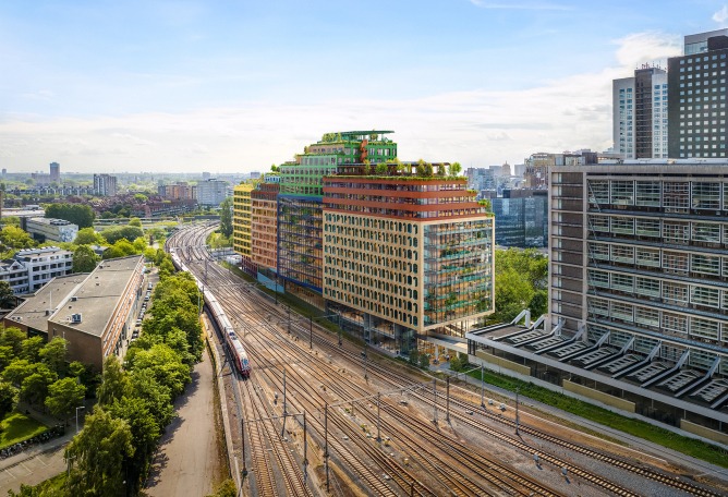 Schieblocks by MVRDV. Rendering by CUUB. Image courtesy of MVRDV.