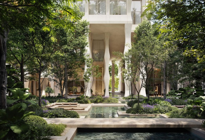 Rendering. Janu Dubai by Herzog & de Meuron.