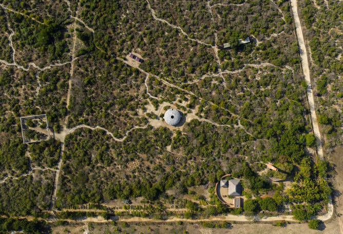 Mushroom Pavilion by OMA / Shohei Shigematsu. Photograph by Rafael Gamo.