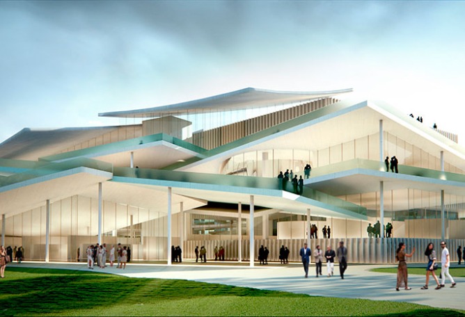 SANAA proposal for the New National Gallery/Ludwig Museum. Image courtesy of Liget Budapest Design Competition.