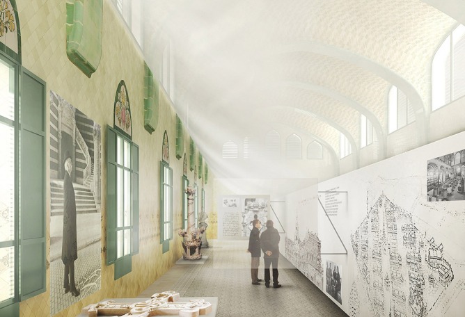 San Salvador Pavilion Exhibition Space in San Pau Hospital. Image © BAAS + BOPBAA. 