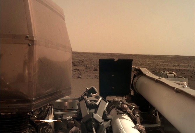 InSight Recopilación de datos meteorológicos de Marte. Imagen cortesía de la NASA