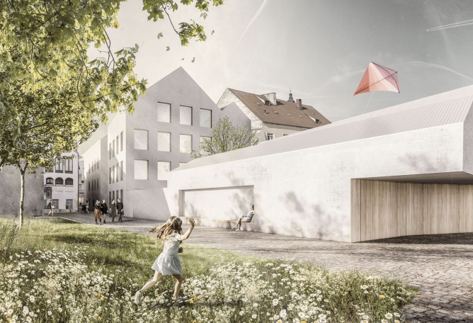 Back façade rendering by Marte.Marte