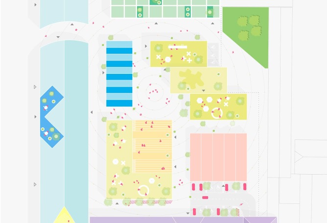 Plan director. Nuevo barrio creativo en Potsdam por MVRDV. Imagen cortesía de MVRDV.