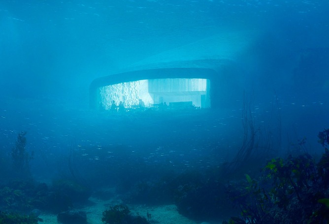Underwater view. Rendering © MIR and Snøhetta