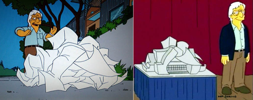 Resultado de imagen de the simpson frank gehry