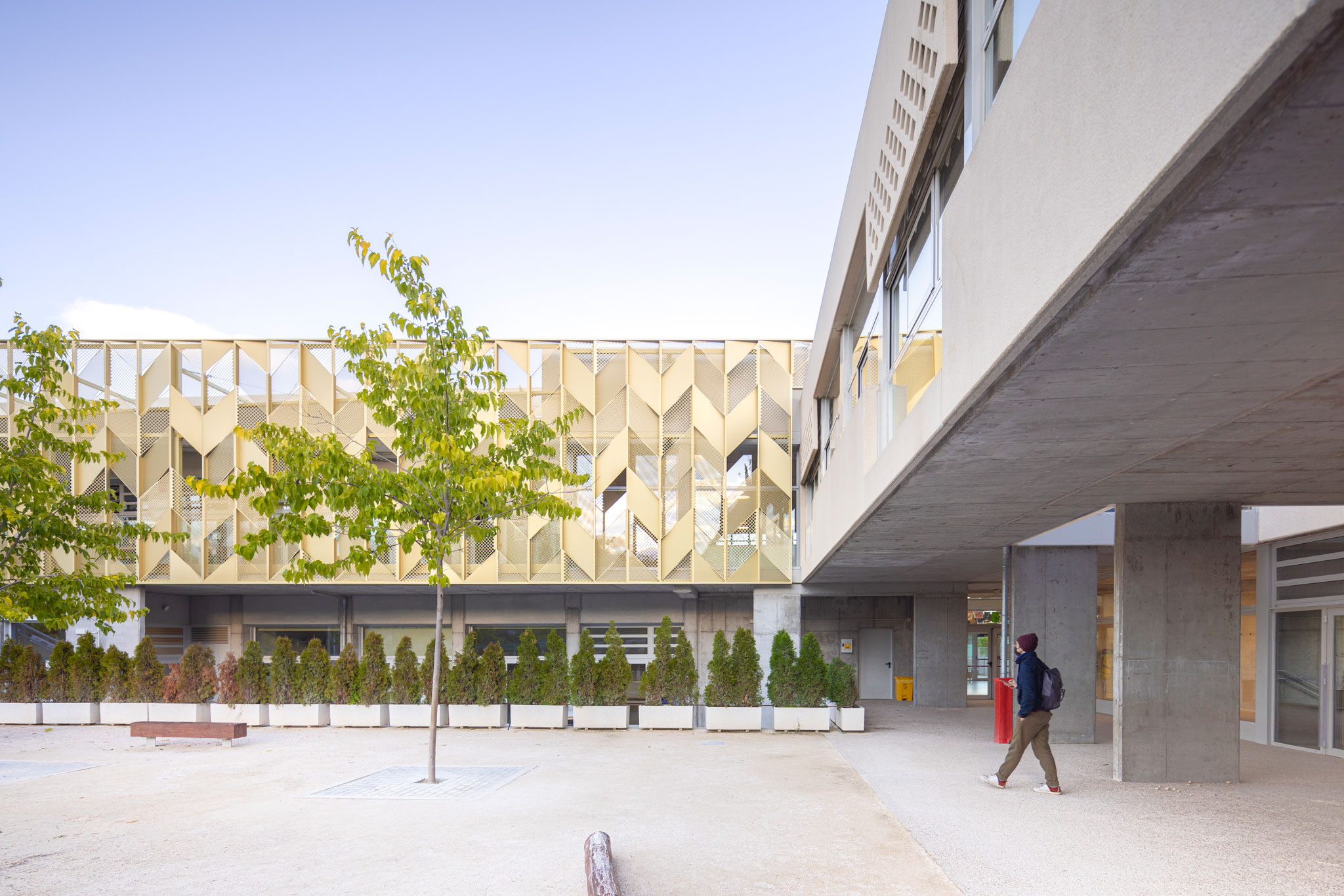 Vibrant reflections and shadows in French Lyceum by Ale Estudio, b ...