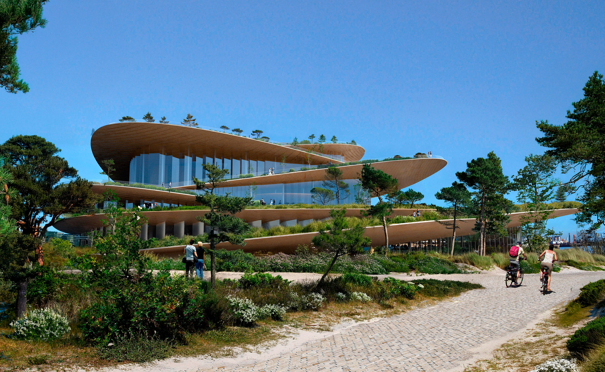 Hamburg State Opera by BIG. Renderings by Yanis Amasri Sierra, Madrid, Spain.