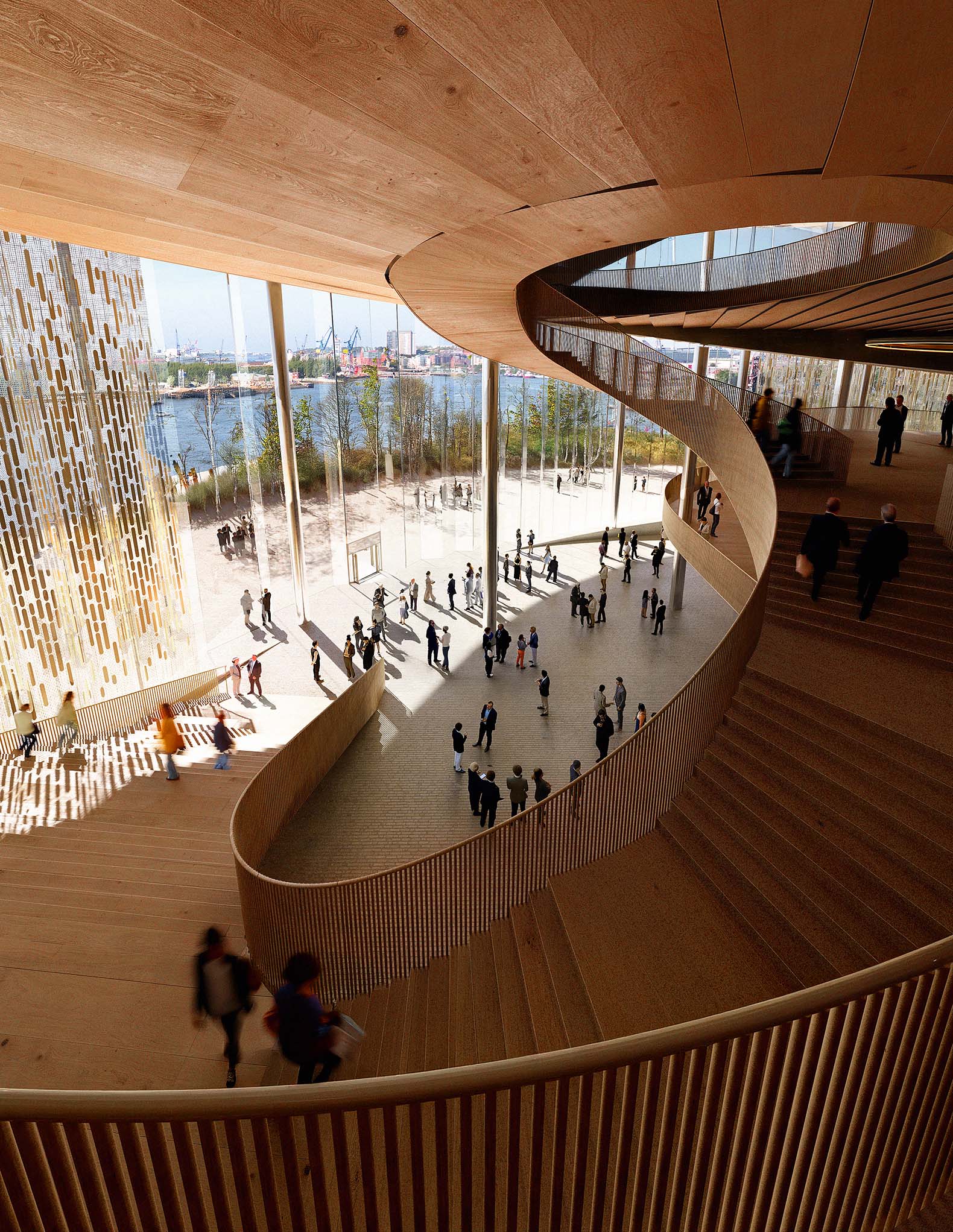 Ópera Estatal de Hamburgo por BIG. Ilustraciones de Yanis Amasri Sierra, Madrid, España.