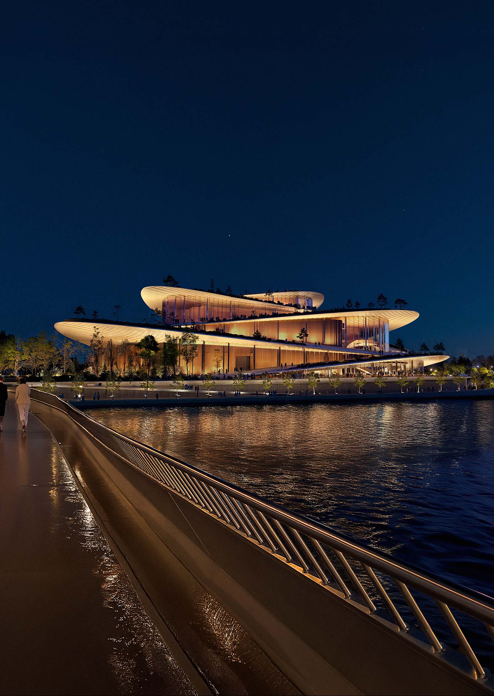 Hamburg State Opera by BIG. Renderings by Yanis Amasri Sierra, Madrid, Spain.