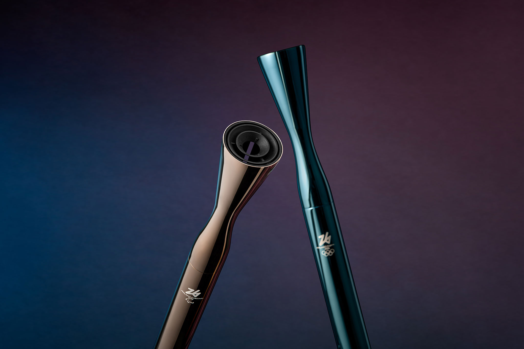 Antorcha Olímpica de Milán Cortina 2026 por CRA. Fotografía cortesía de CRA.