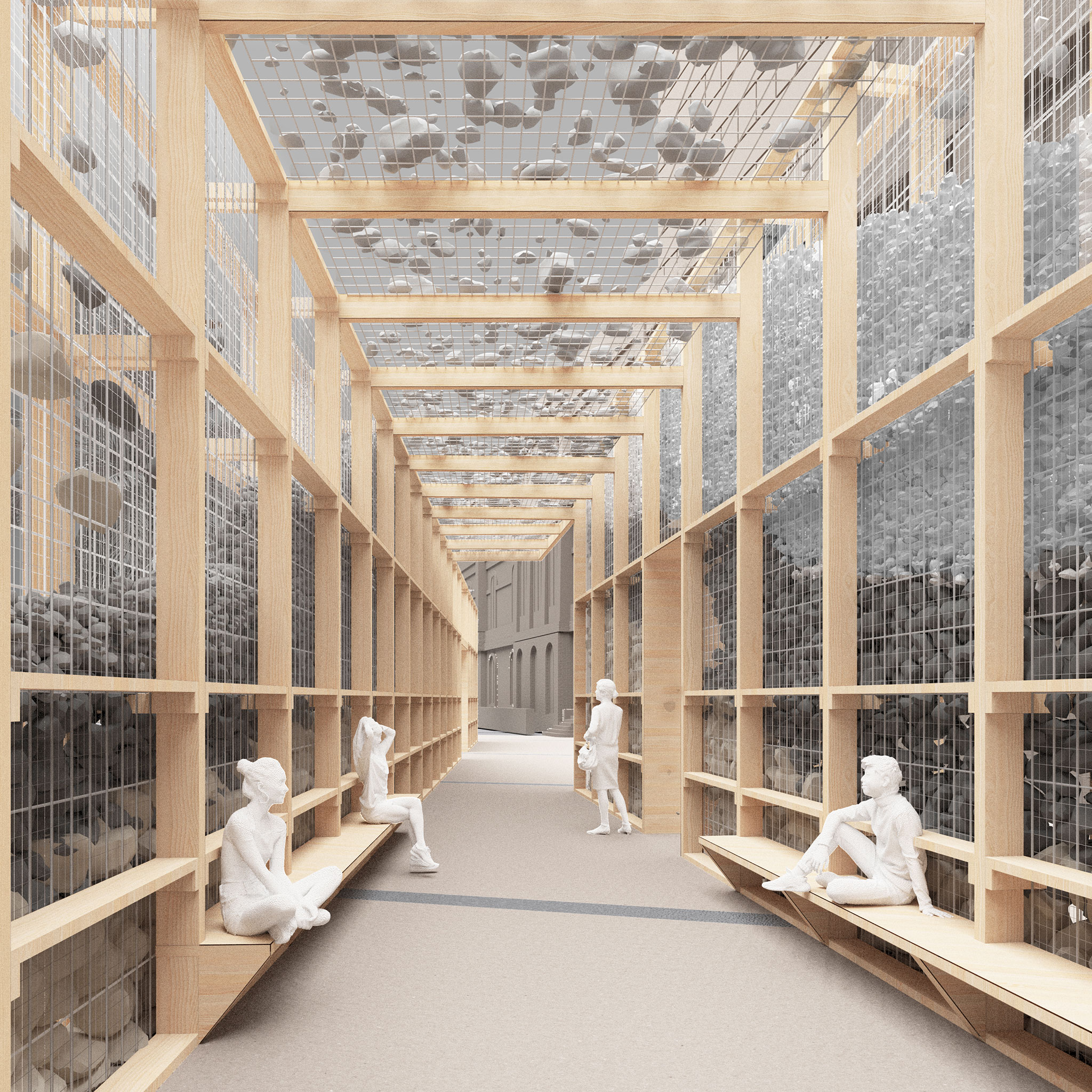 DE ROCA MADRE, proyecto ganador para La Plaza de Stagno (Las Palmas de Gran Canaria) por Alejandro Carrasco Hidalgo, Eduardo Cilleruelo Terán, Alberto Martínez García y Andrea Molina Cuadro.