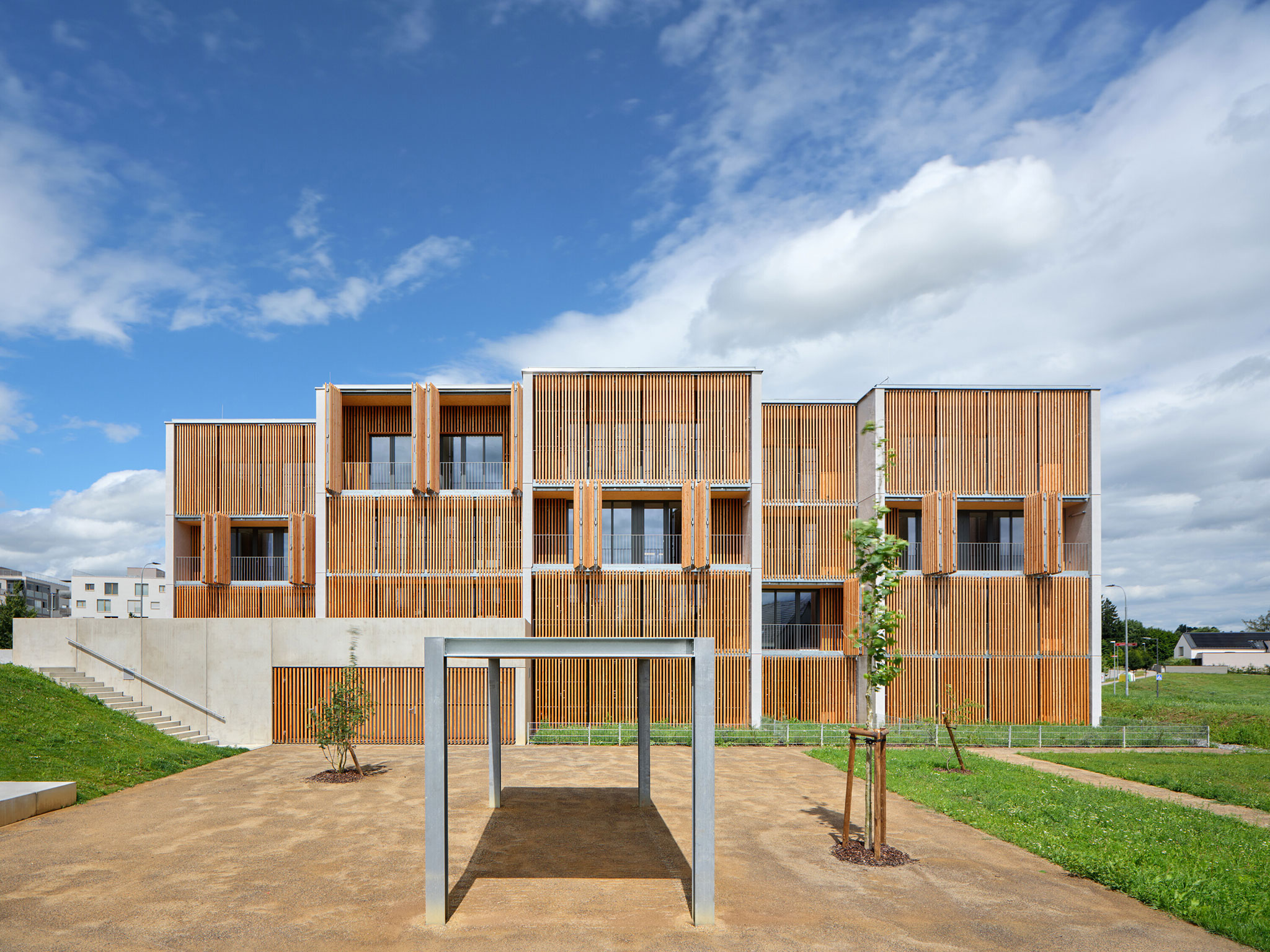 Žďár Wooden Housing by Kuba & Pilař architekti. Photograph by BoysPlayNice.