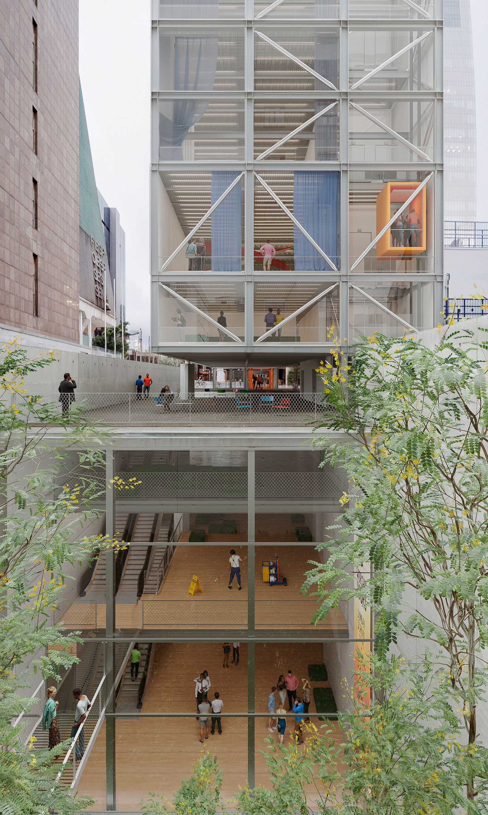 Rendering. Itaú Cultural by Libeskindllovet Arquitetos + Ben-Avid Studio. Image by Libeskindllovet Arquitetos.