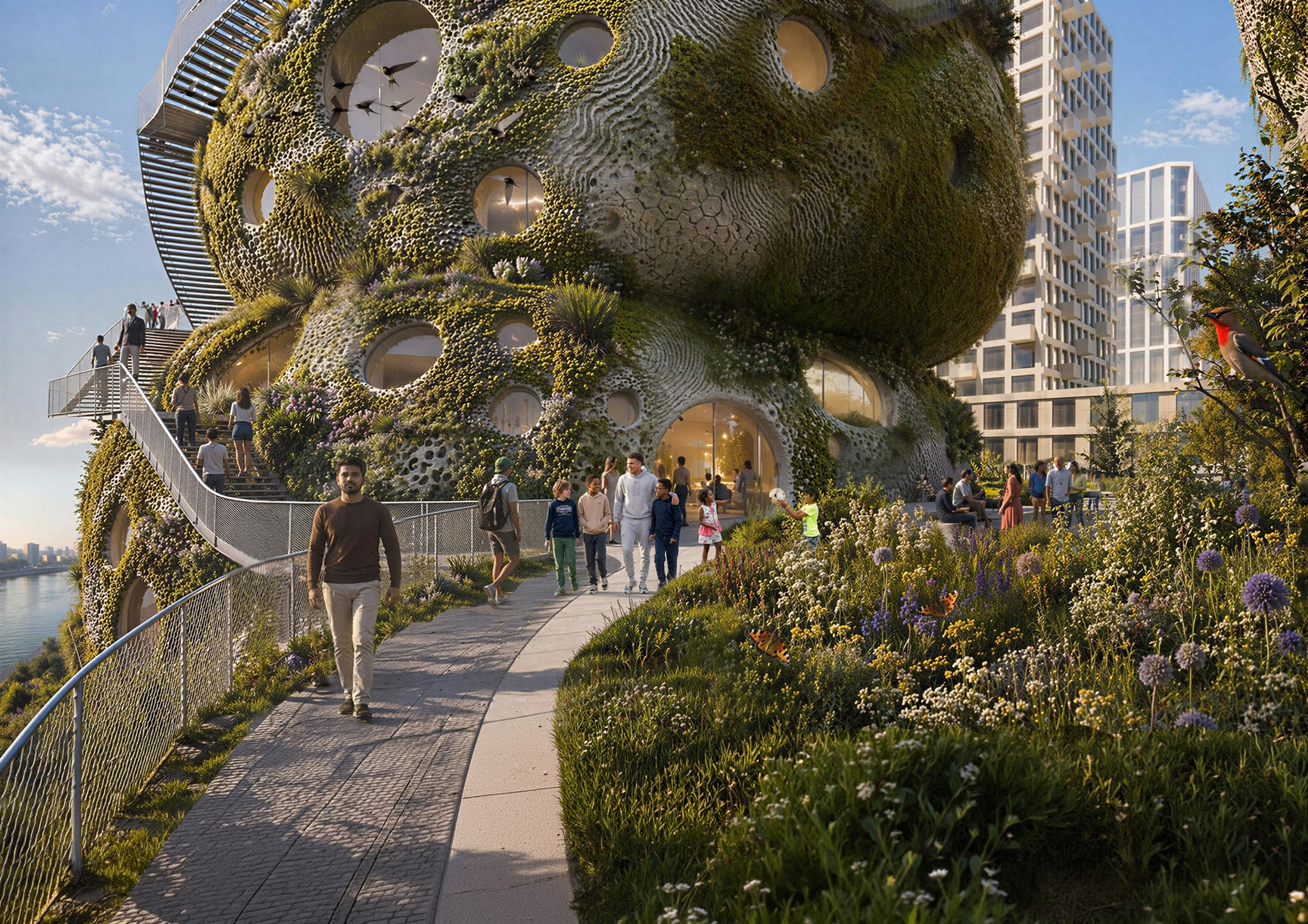 Rendering. "Shift Embassy" by MVRDV.